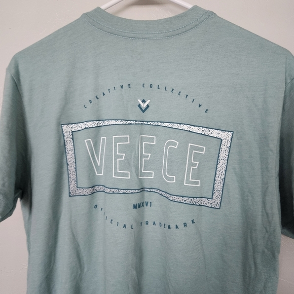 Veece Men's Medium Light Blue Graphic Tee Short Sleeve T-shirt Lightweight Soft - Picture 4 of 6